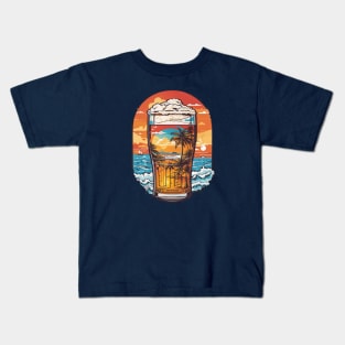 Beer and Beach Lover Kids T-Shirt